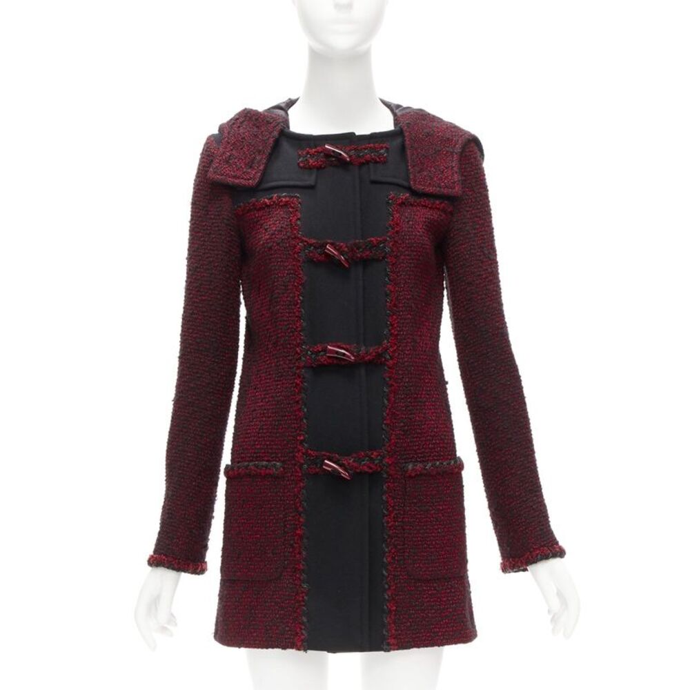 Chanel Wool Tweed Toggle Duffel Coat